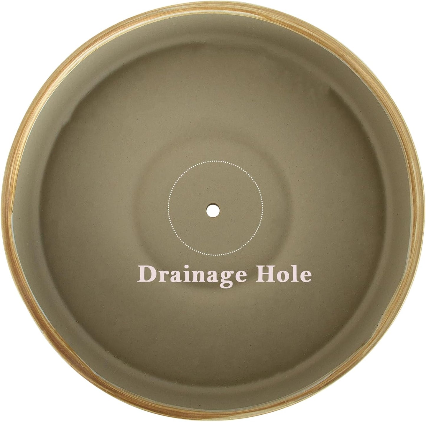 ARTKETTY Succulent Pots - 11 Inch Large Plant Pots Ceramic Bonsai Pots with Drainage Stand, Shallow Succulent Planters for Indoor Plants Decorative Flower Cactus Planter Bowl