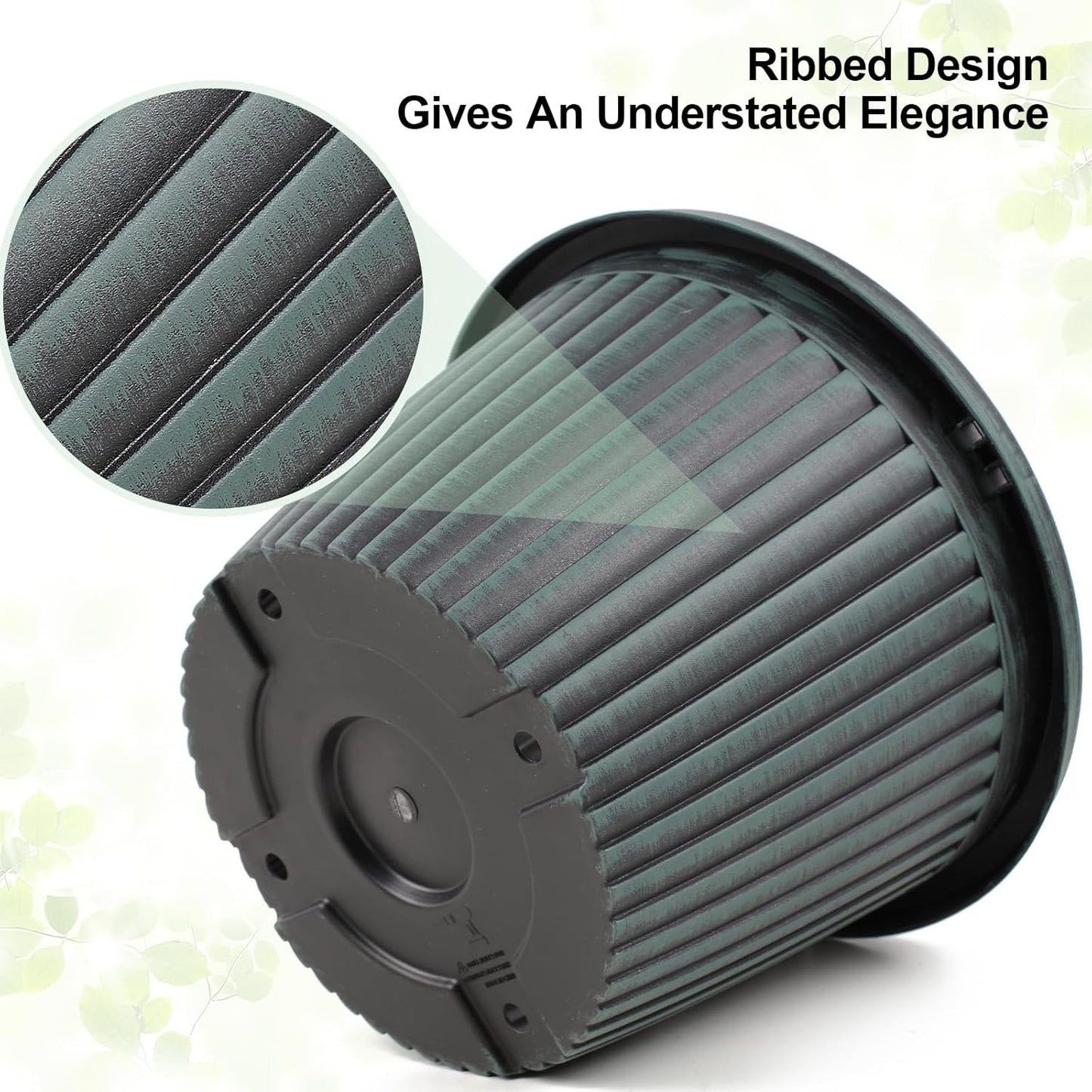 Large-Planter-Indoor-Outdoor Plant Pots, 14 inch 4 Pack Plastic Flower Pots with Saucer And Drainage Holes, Modern Garden Planters For Planting Medium Large Plants， Decorative Resin Garden Pots