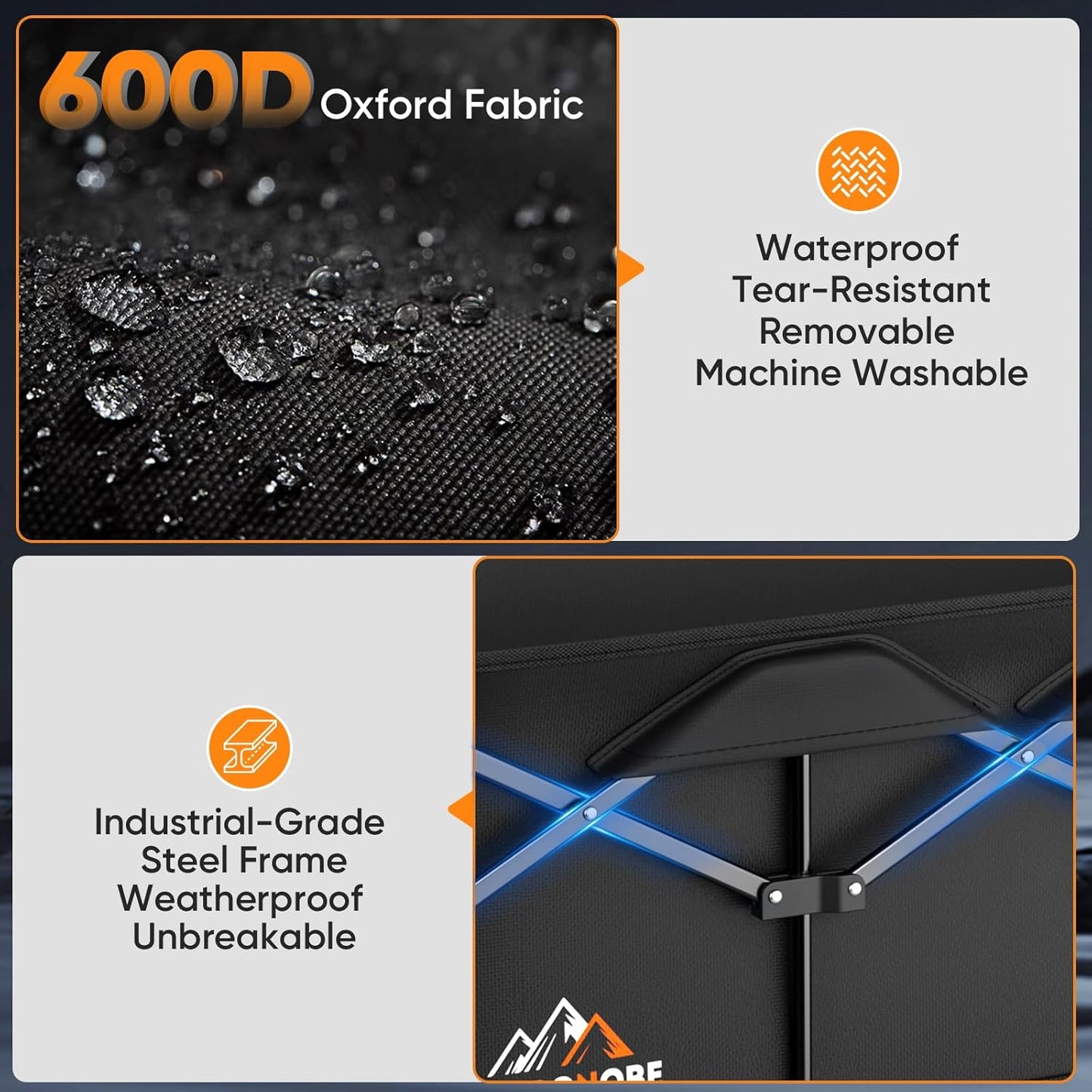 Beach Wagon with 10x3.5 Big Rubber Wheels for Sand, 400lbs Heavy Duty 220L Collapsible Utility Wagon, Easy Transport & Storage, Ideal for Sport, Camping, All-Terrain Outdoor Activities, Black