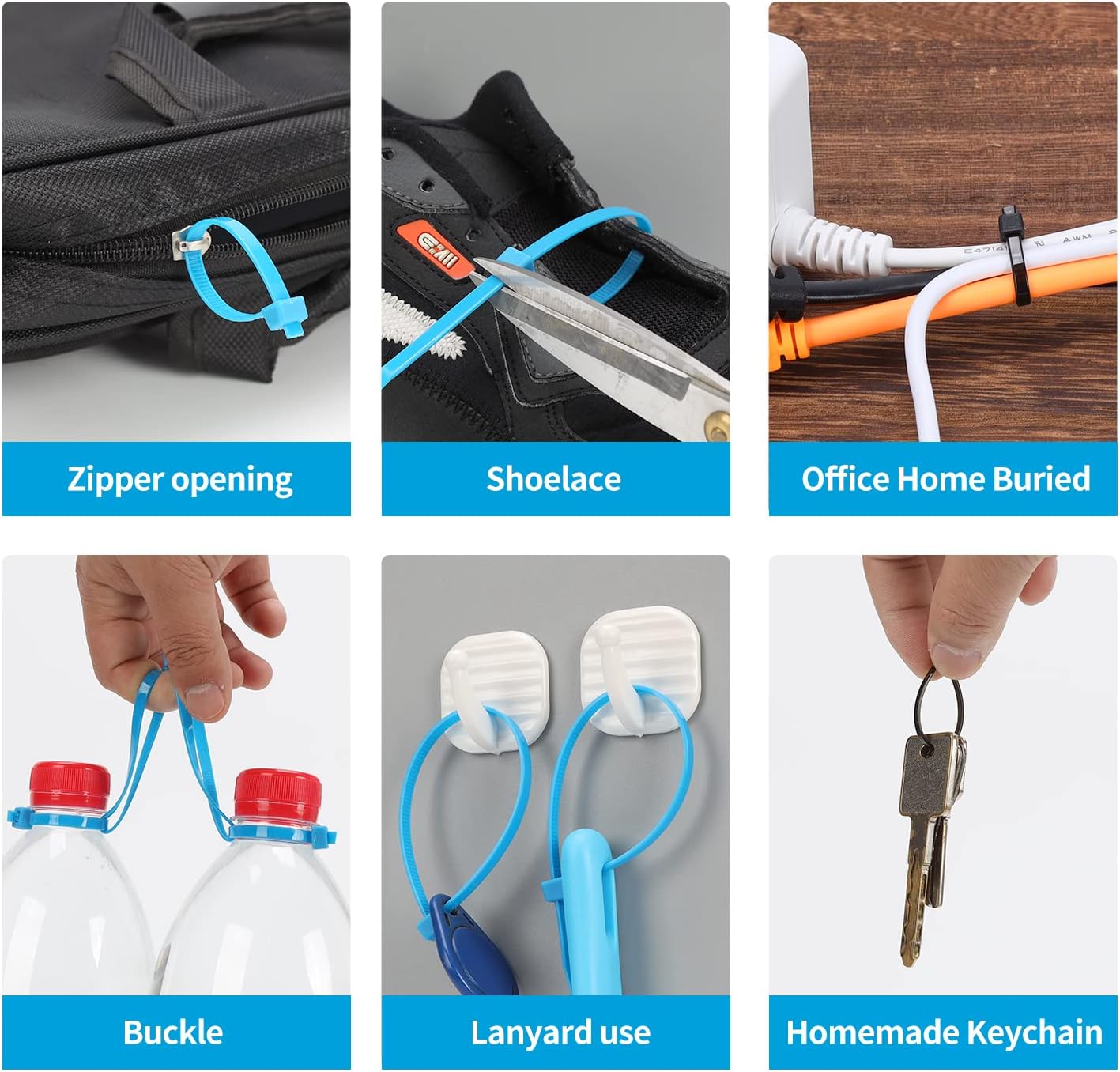 XINGO 100PCS Cable Zip Ties Heavy Duty, Premium Nylon Plastic Wire Ties with 50 Pounds Tensile Strength, Self-Locking Black Nylon Zip Ties for Indoor and Outdoor (8 inch, Red)