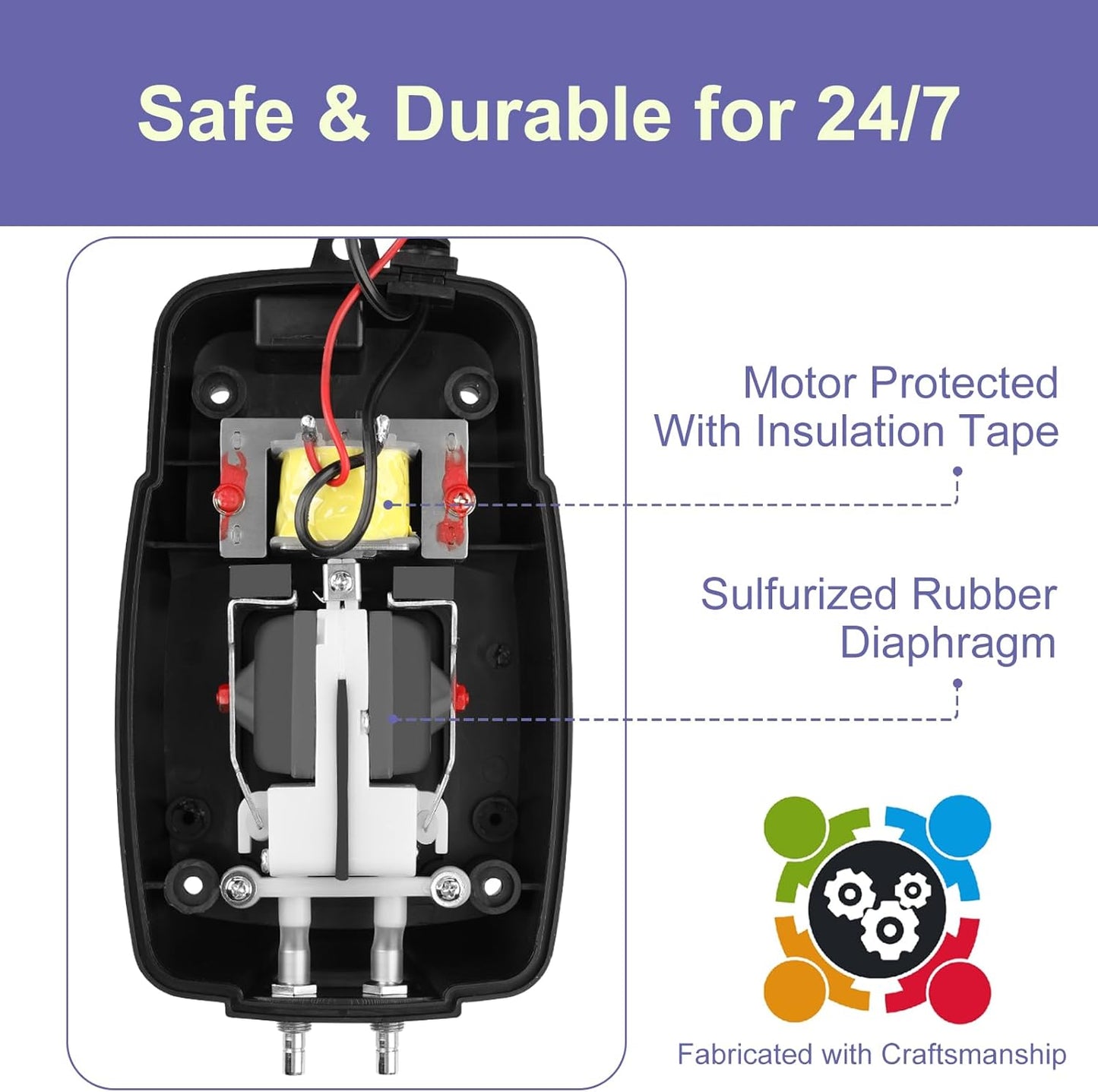 AquaMiracle Koi Pond Aerator for Pond up to 1000 & 2000 Gallons, All-in-One Pond Air Pump Aeration Kit with Air Stones Airline Tubing Check Valves