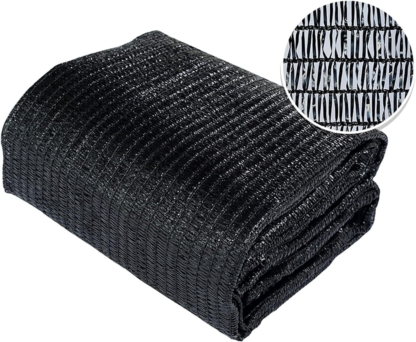 Agfabric 40% Sunblock Shade Cloth Cover with Clips for Plants 6’ X 20’, Black