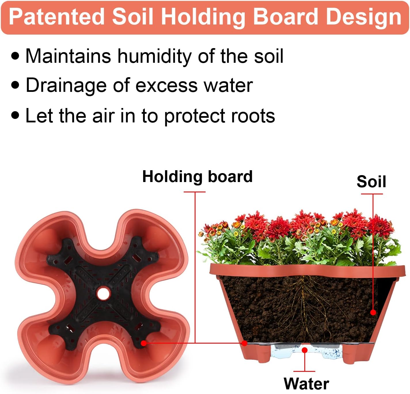 Vertical Planter 4 Tier Stackable Planters Garden Planters Strawberry Herb Flower and Vegetable Planter Indoor Outdoor Gardening Pots with Removable Wheels and Tools 2-Pack