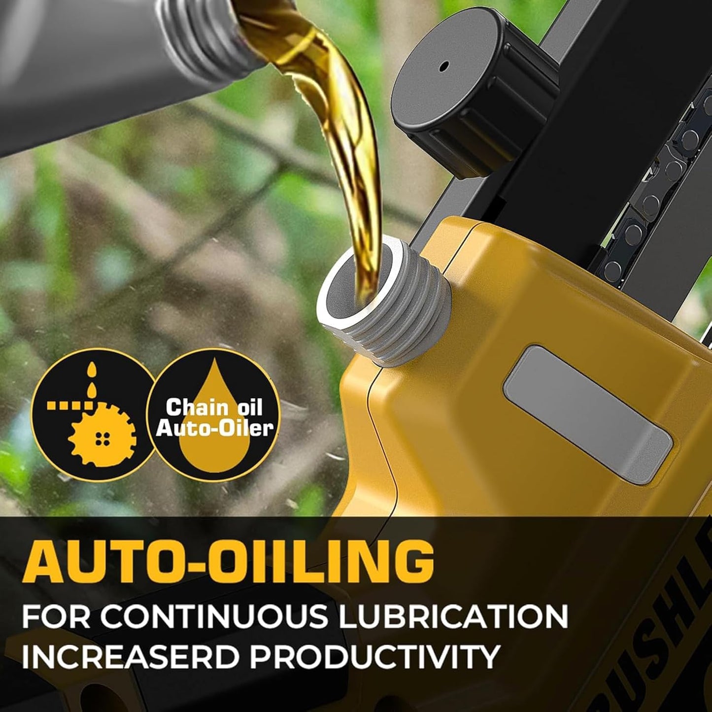 Mini Chainsaw for Dewalt 20V MAX Battery, Auto-Oiler, 8-Inch and 6-Inch 2-IN-1 Brushless Cordless Pruning Chainsaws, Battery Powered Mini Chain Saw for Wood Cutting (Tools only)