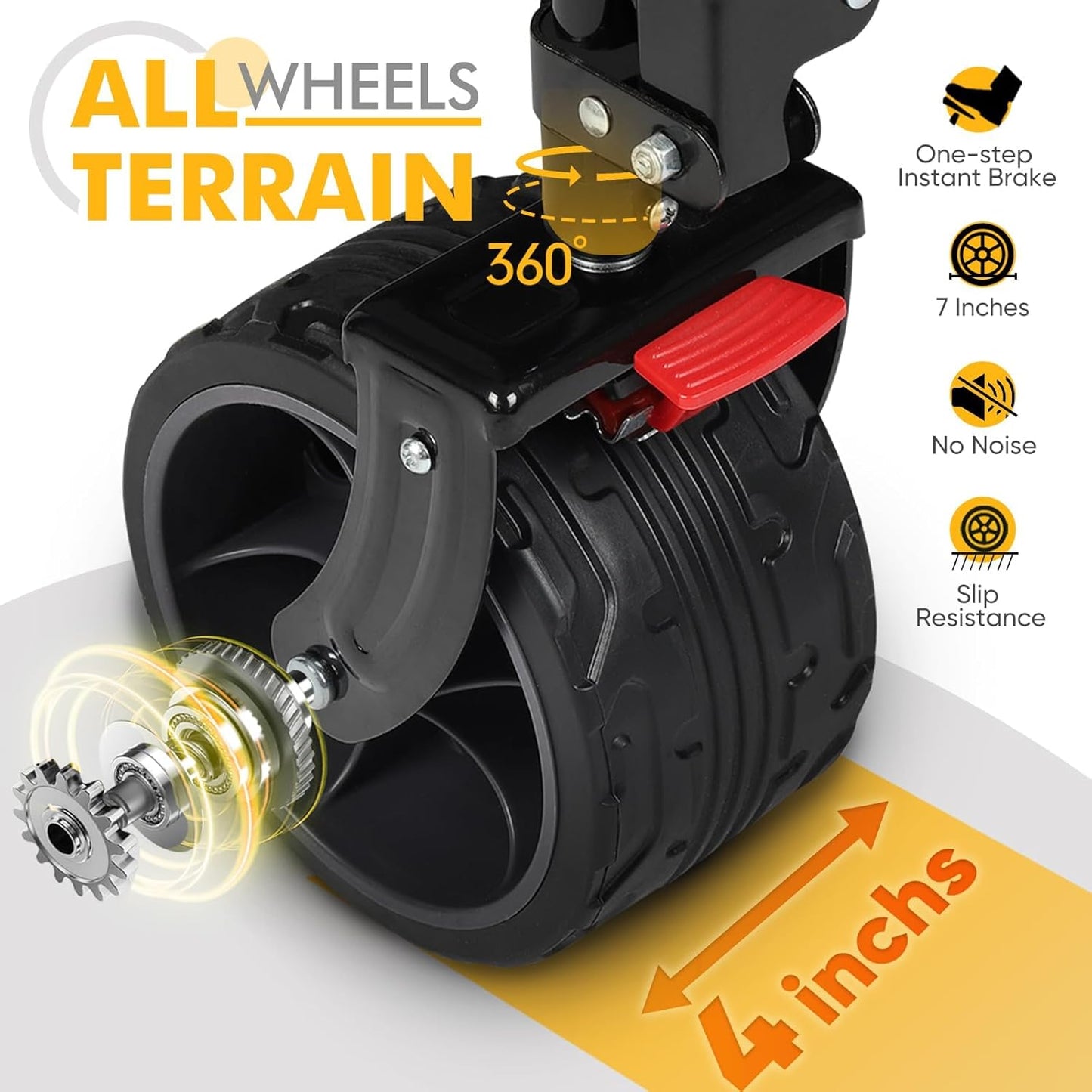 400L Large Capacity Folding Double Decker Wagon with Brakes, 48" Extra Long Extender Cart, 500lbs Heavy Duty Collapsible Wagons, All-Terrain Big Wheels for Camping, Sports, Shopping. Black