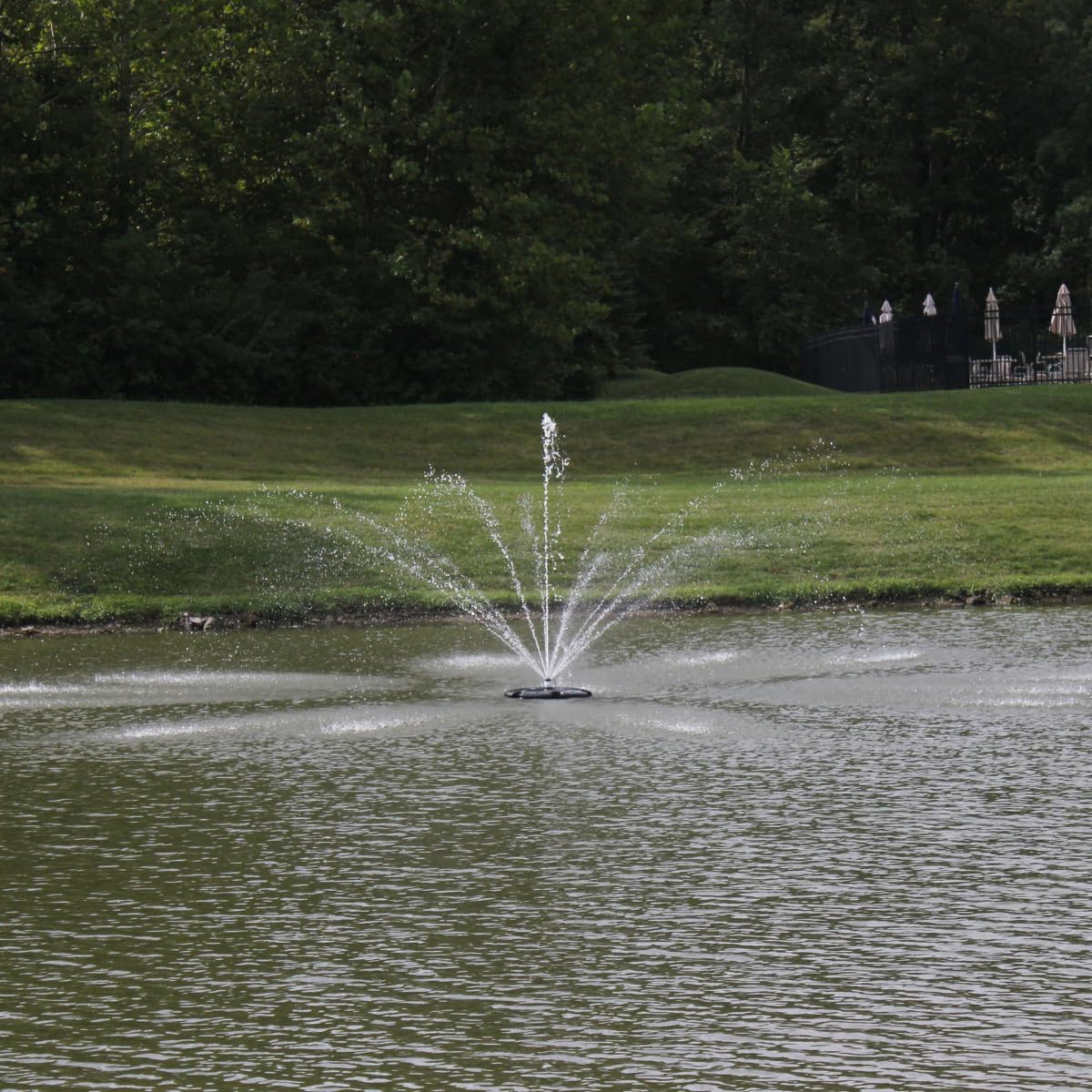 HALF OFF PONDS Floating Fountain – 3/4 HP Pond Aerator, 100' Cord – 8,000 GPH Water Pump – 11 Spray Patterns – for Ponds, Lakes & Water Gardens