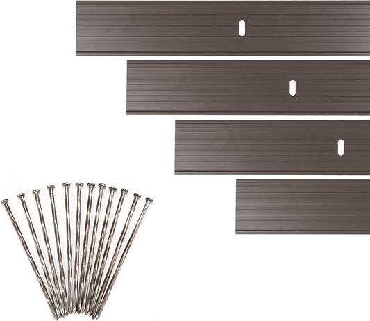 Dreamscape YardEdge Aluminum Landscape Edging - 8 Strips, 6ft Each (48ft Total), Bronze Duraflex Paint - Professional Quality Landscaping Border, Metal Divider for Lawn, Garden, Flowerbed