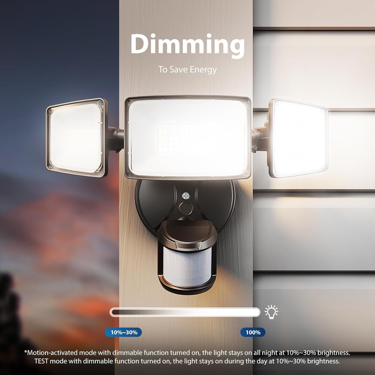 Onforu 75W LED Motion Sensor Outdoor Lights, Dusk to Dawn Flood Light Outdoor Motion Sensor, Hardwired Security Lights Floodlights Outside 7500LM 6500K Daylight IP65 Waterproof (Black)