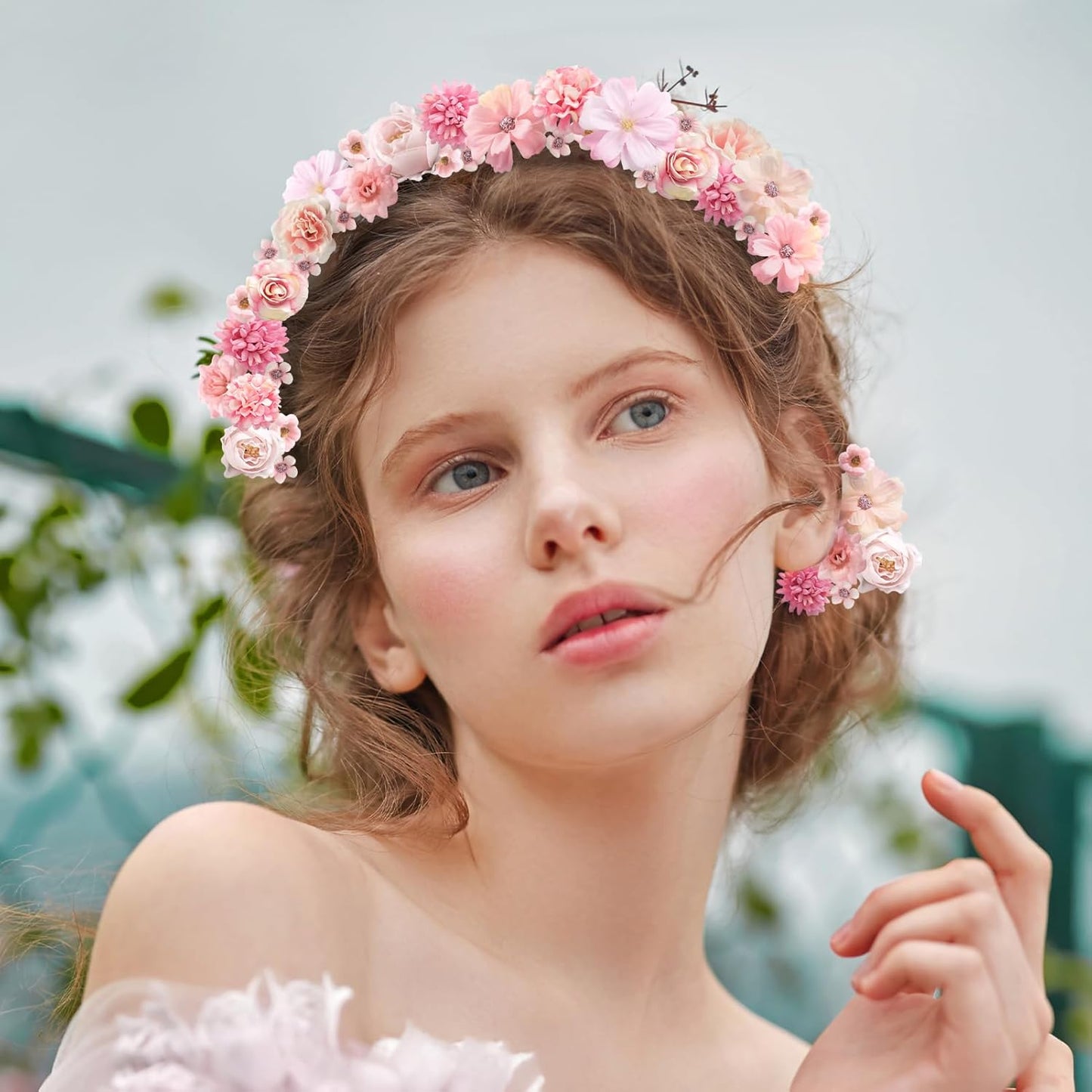 Faux Flower Heads Small Silk Artificial Flower DIY Fake Mini Flowers Rose Daisy Multicolor Flowers Craft Supplies for Wedding Party Wreath Graduation Season Party Home Decor (125, Pink)