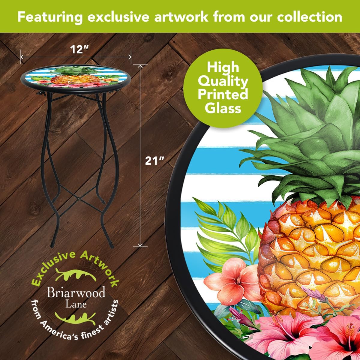 Briarwood Lane Pineapple and Stripes Plant Stand