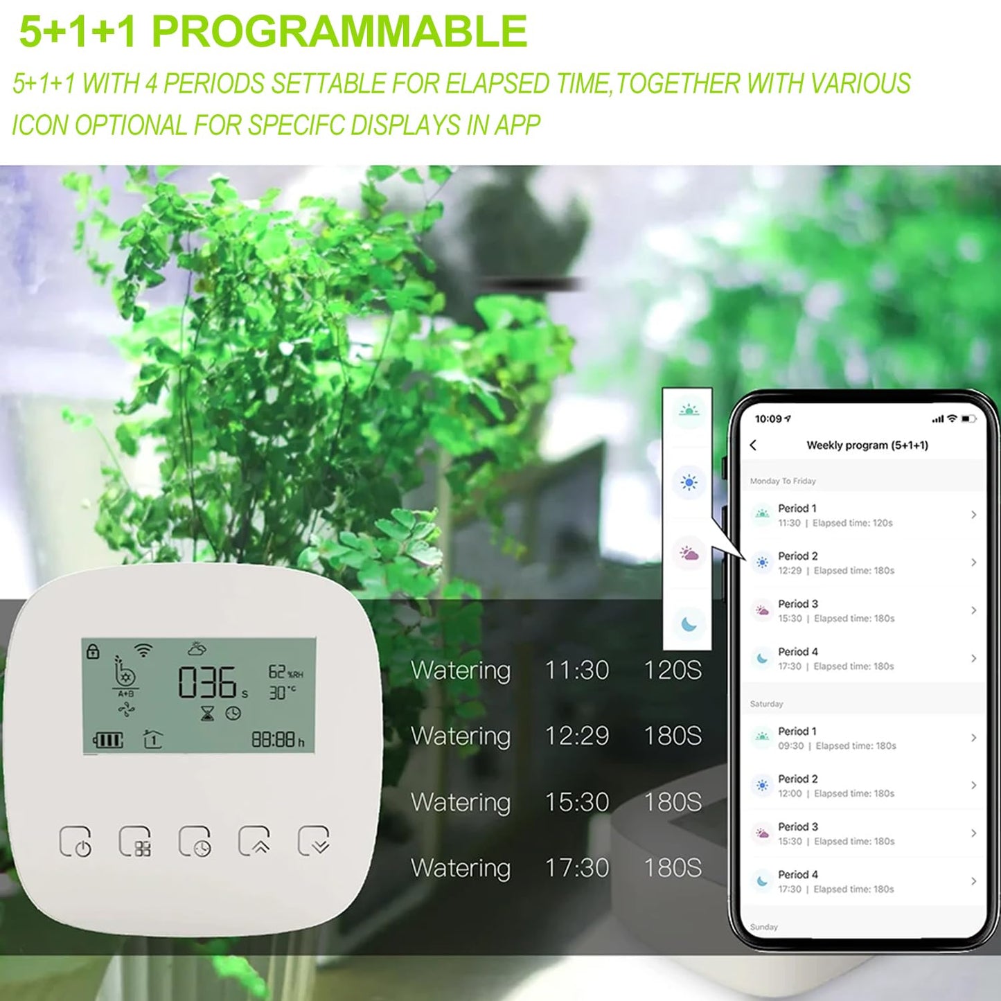 Smart Automatic Plant Watering System - Plant Watering Devices for 20 Potted Plants，Auto Drip Irrigation System Programmable Timer & Compatible with Alexa