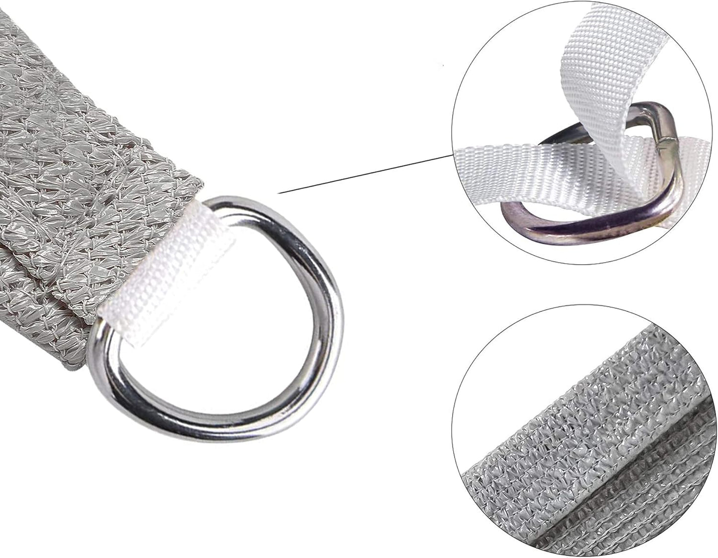 17' x 20' Gray Rectangle Sun Shade Sail SSP1212 Canopy Durable Fabric UV Block Awning,We Make Custom Orders