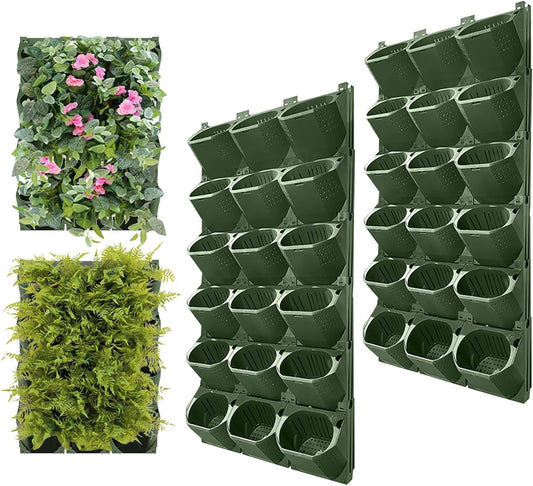 Self Watering Wall Planter with 36 Pots, Vertical Garden Planter for Indoor Plants, Wall Mounted planters Hanging Flower Herbs Vegetables for Garden