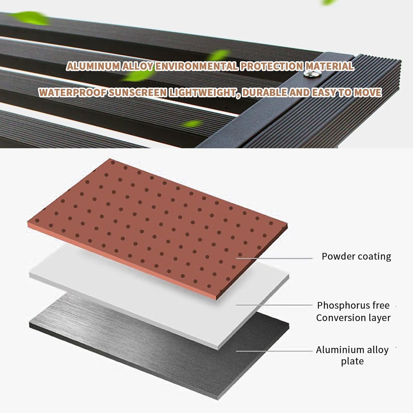 Metal Plant Stand, Rust-proof Aluminum Flower Pot Stand, Plants Display Stands Decoration Racks for Living Room Balconies and Gardens (120 Ebony)