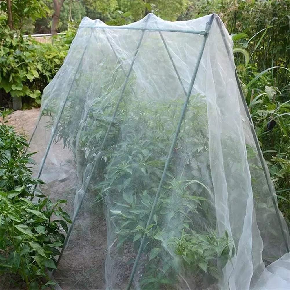 Agfabric Garden Netting 6.5'x49' Barrier Net, Bird Netting for Garden Trees Vegetable and Plants, White