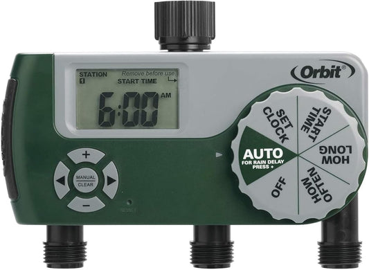 Orbit 56082 3-Outlet Programmable Digital Hose Watering Timer