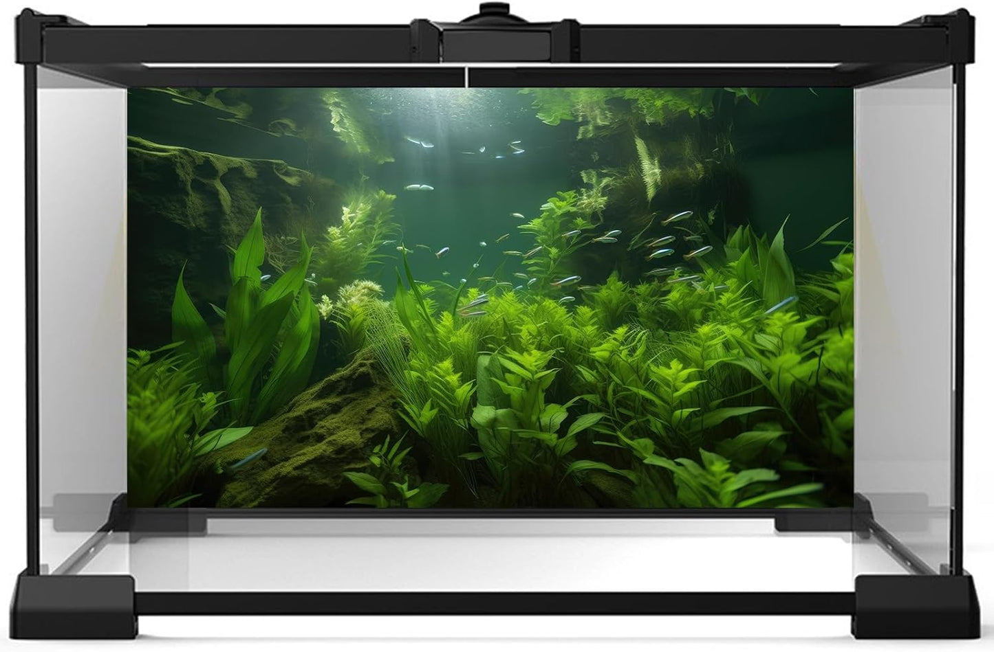 Aquarium Background Lush Aquatic Plants Seagrasses Terrarium Background Redwood Root Moss Tropical Style Green Underwater Plants Fish Tank Background Under The Sea Reptile Tank Backdrop 36x18in