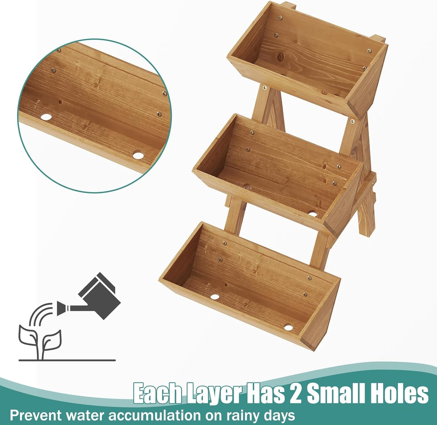 Small Raised Garden Bed, 3 Tier Vertical Garden Planter for Indoor & Outdoor, Raised Planter Box with Legs