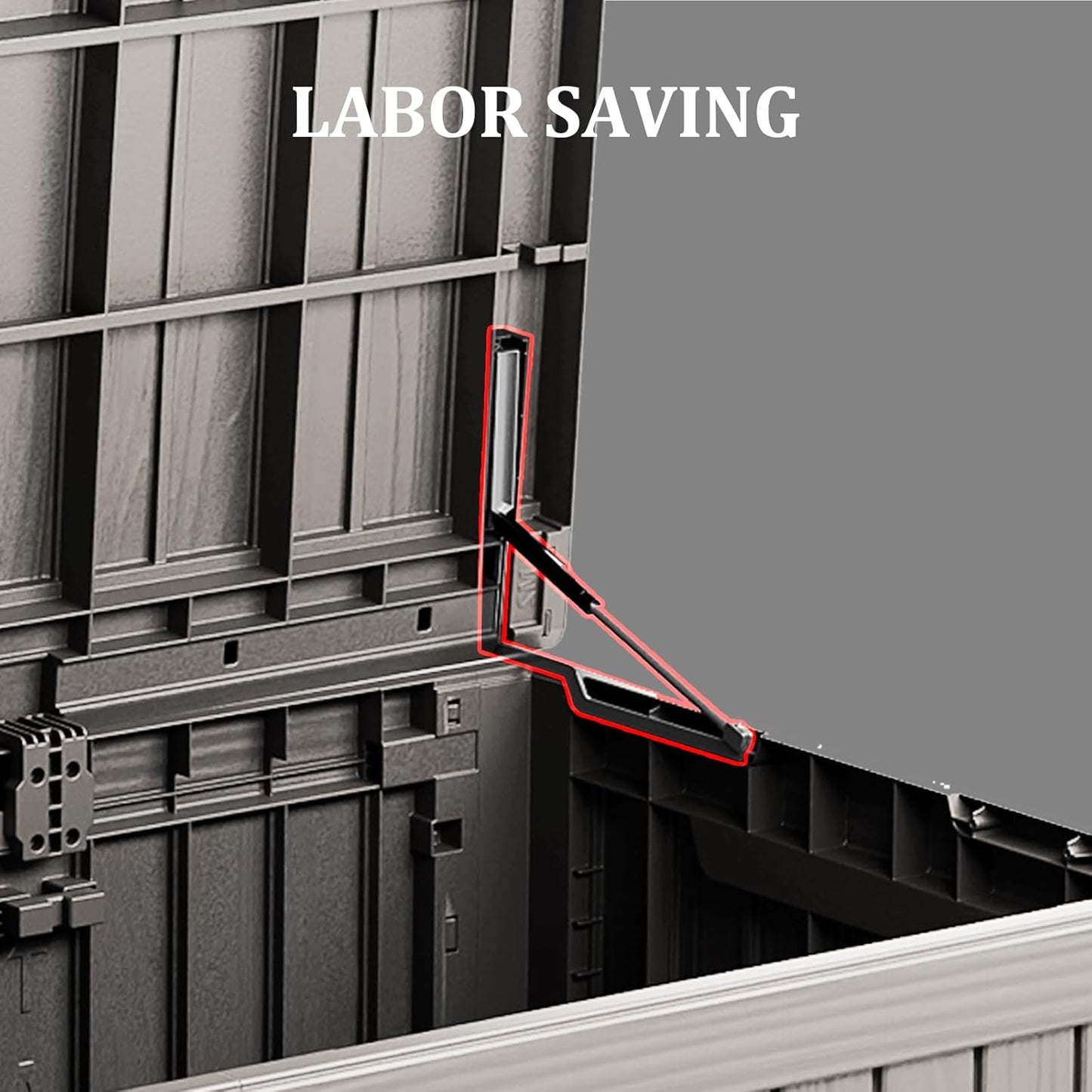 80 Gallon Waterproof Deck Box, Lockable Resin Storage Box for Patio Furniture Cushions Garden Tools and Outdoor Delivery Storage, Coffee