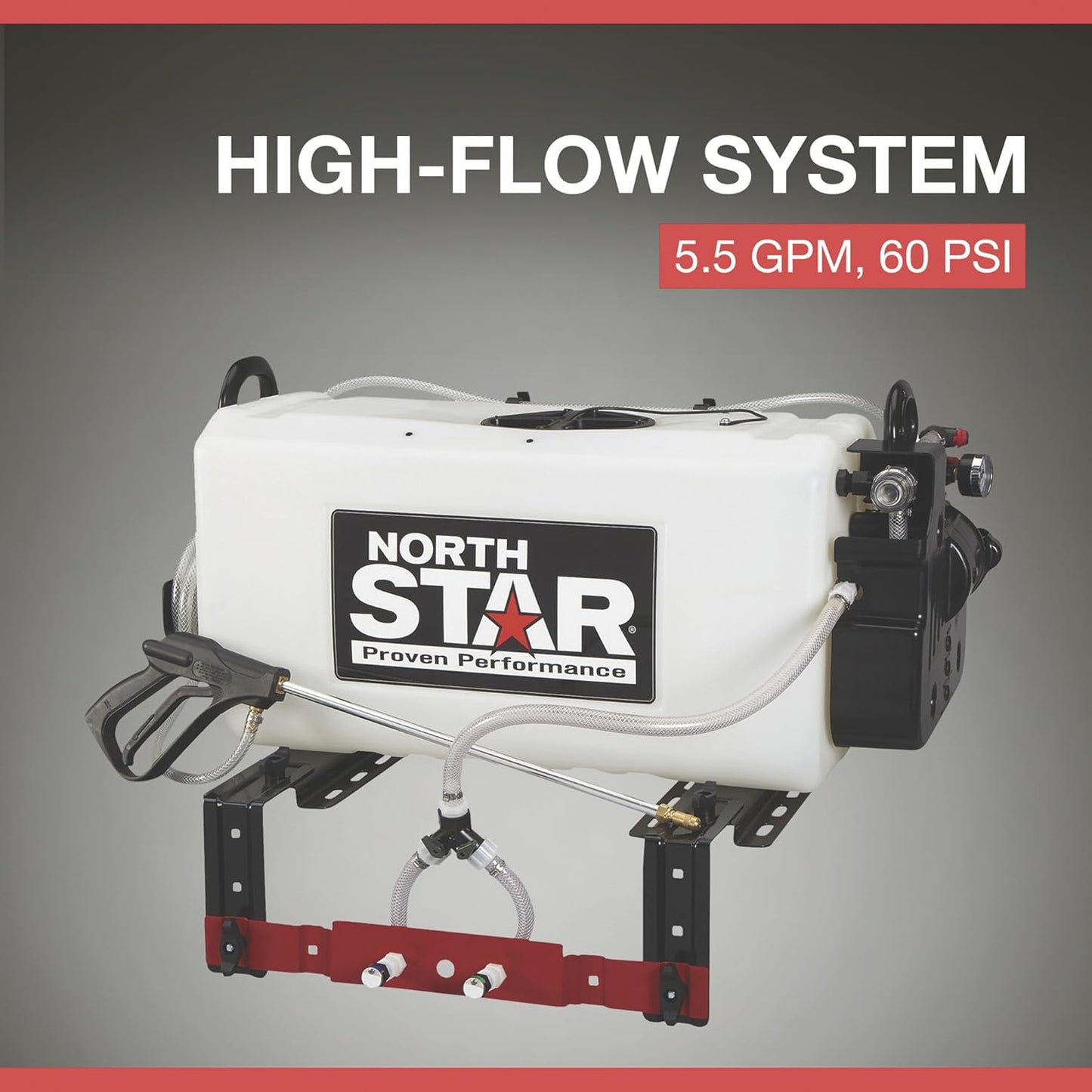 NorthStar High Flow ATV Boomless Broadcast and Spot Sprayer - 26-Gallon Capacity, 5.5 GPM, 12 Volts