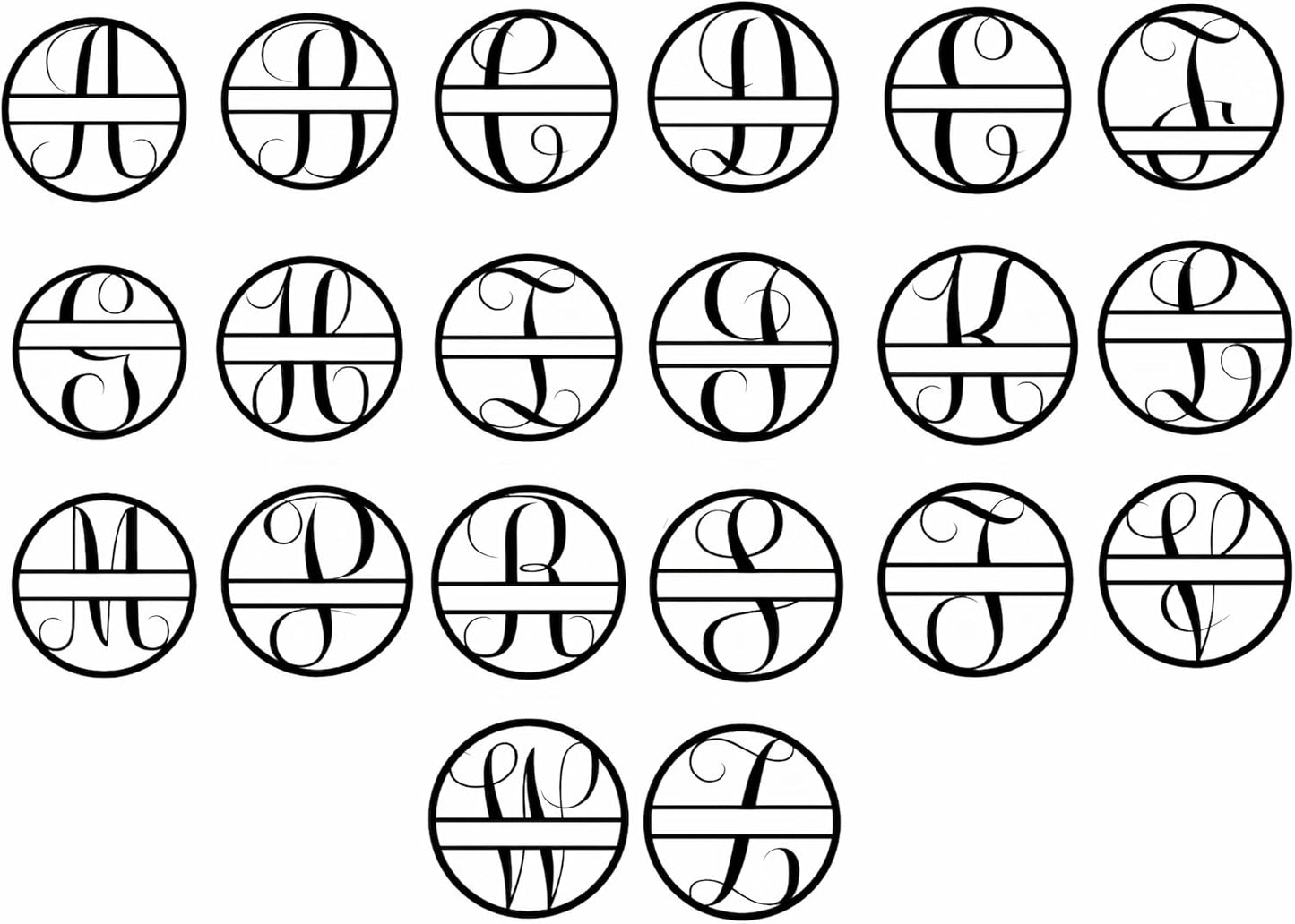 Personalized Metal Name Signs, Split Letter Monogram Wall Decor, Custom Last Name Sign, Family Name Sign for Outdoor, Personalized Wedding Gift, Garden Decor, Metal Wall Art, Housewarming Gift (MonogramDesign_7)