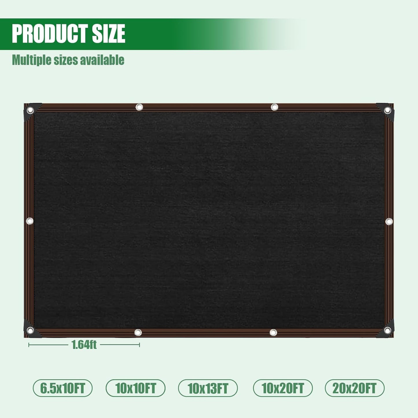 40% Shade Cloth for Garden, 20×20FT Plant Shade Cloth with Grommets Mesh Tarp for Greenhouse, Dog Kennel Cover, Chicken Coop, Patio Plants Outdoor Sun Shade