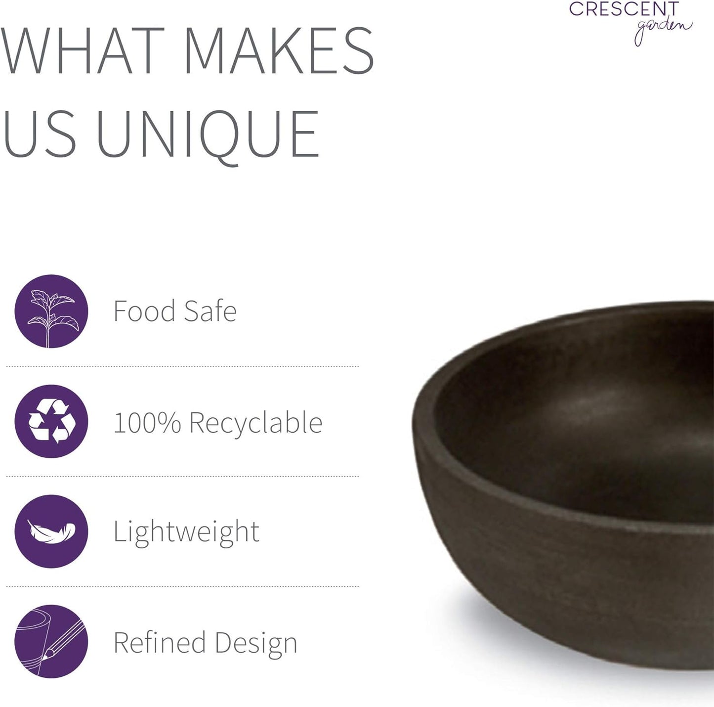 Crescent Garden Extra Large Outdoor Planter Bowl with Drain Hole for Water Gardens, Fountains, Decorative Landscaping - 40" W x 15" H (Old Bronze)