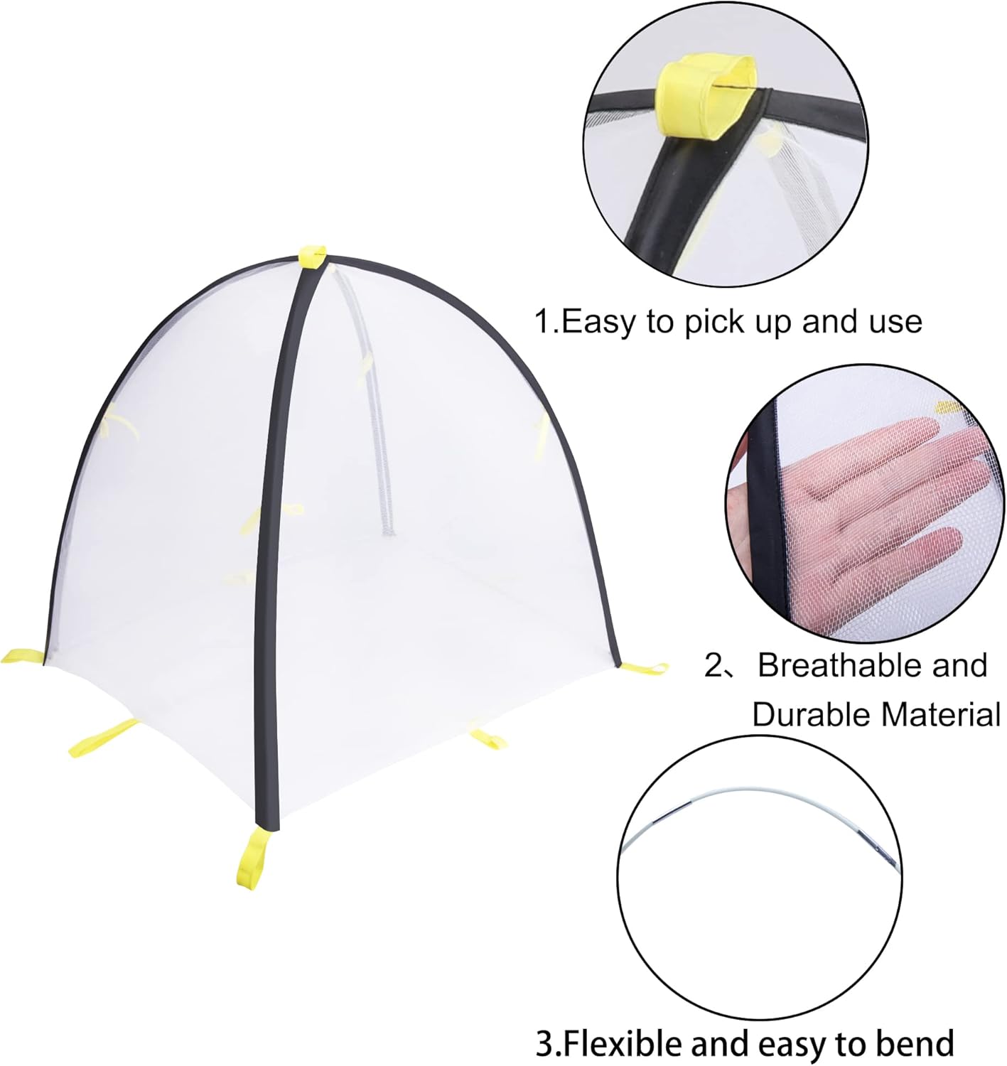 22 x 22 x 23 Inch Insect Barrier Plant Tent Cover-Bug Guard Cover with Stakes-Insect Bird Barrier Netting Mesh for Protect Vegetable Plants Fruits Flowers from Birds Animal Eating(S)