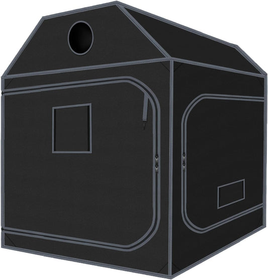 5x5 Grow Tent, 60"x60"x72" Roof Cube Plant Grow Tent, Indoor Growing Tent with Observation Windows, Lightproof Roof Cube Tent with Floor Tray, Mylar Hydroponic Tent