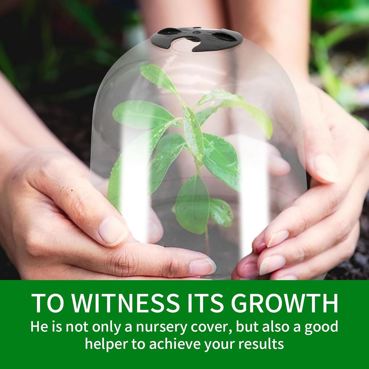 30Pcs Plant Protector Cover Round Plastic Garden Cloche Dome Plant Cover Mini Greenhouse, Garden Cloche Dome Plant Bell Cover for Outdoors Plants (7.7" Dia x 6.7" H with 90 Securing Pegs)