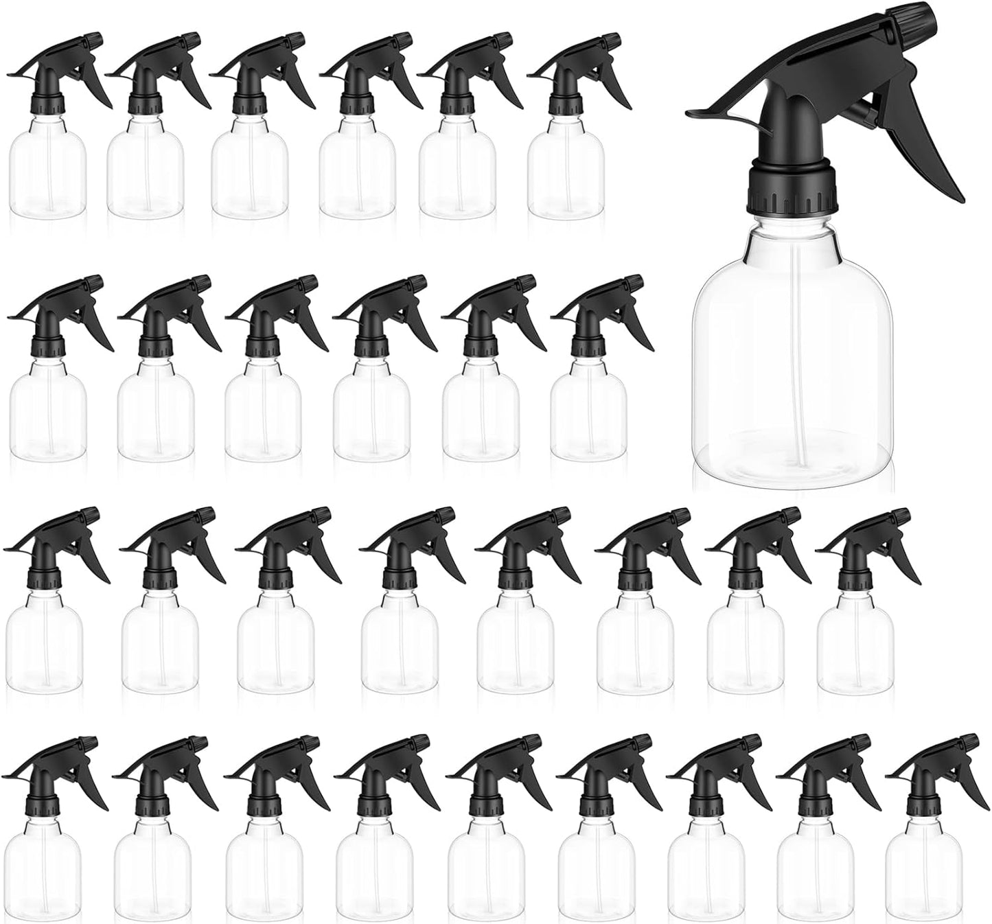 30 PCS Plastic Spray Bottles 8 oz Empty Spray Bottle with Adjustable Nozzle Mini Spray Bottle Liquid Sprayer for Kitchen Cleaning Hair Bath Beauty Spa Water Plants