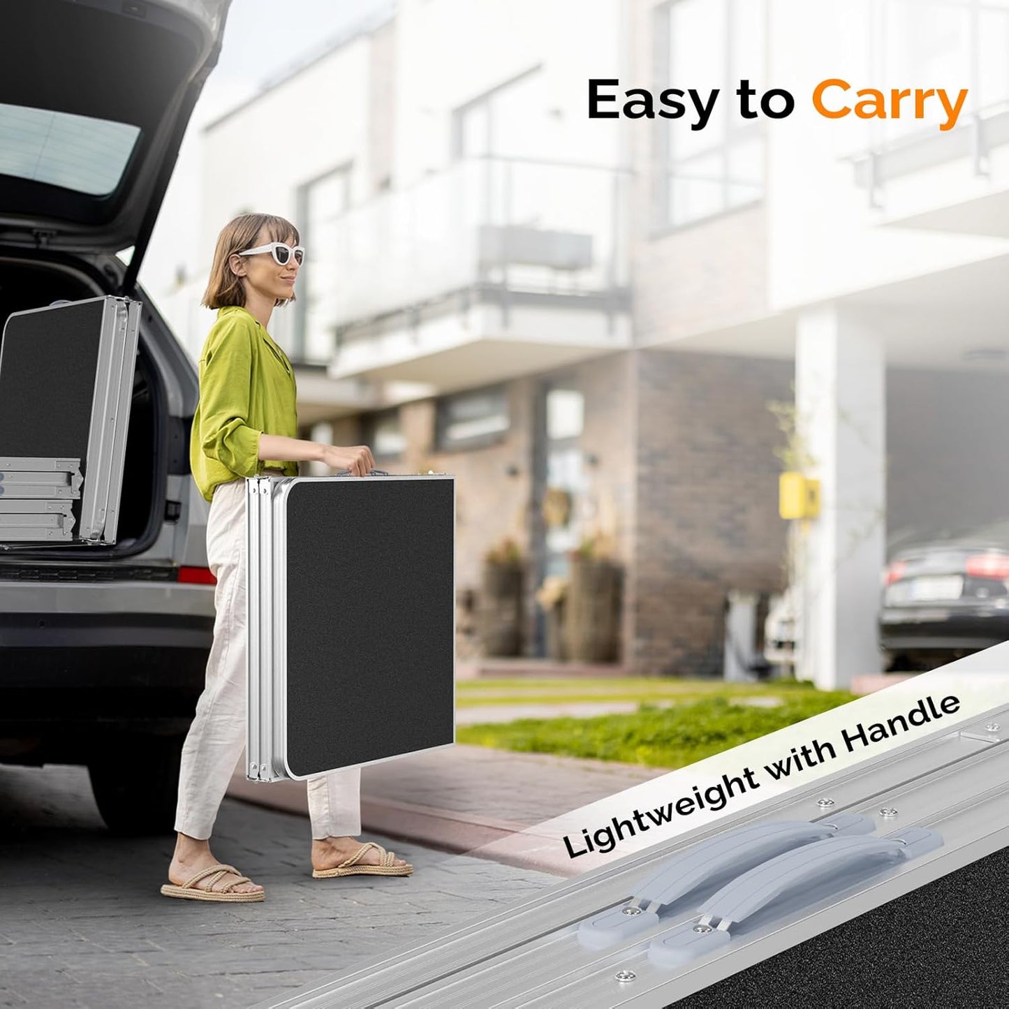 VINGLI 6ft Folding Camping Table with Carry Handle,Portable Utility Table Multipurpose for Party Picnic Tailgating Outdoor Patio Garden Indoor Kitchen …