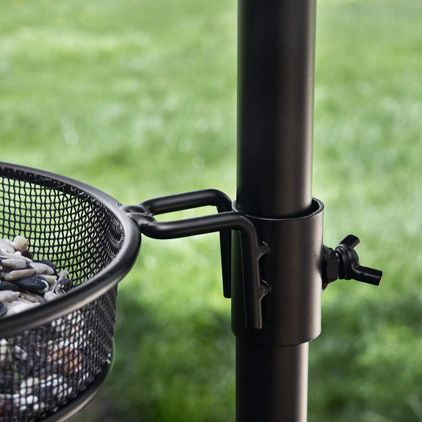 Ashman Deluxe Bird Feeding Station (4 Pack) Bird Feeders for Outside - Multi Feeder Pole Stand Kit with 4 Hangers, Bird Bath and 3 Prong Base for Attracting Wild Birds - 22 Inch Wide x 92 Inch Tall.