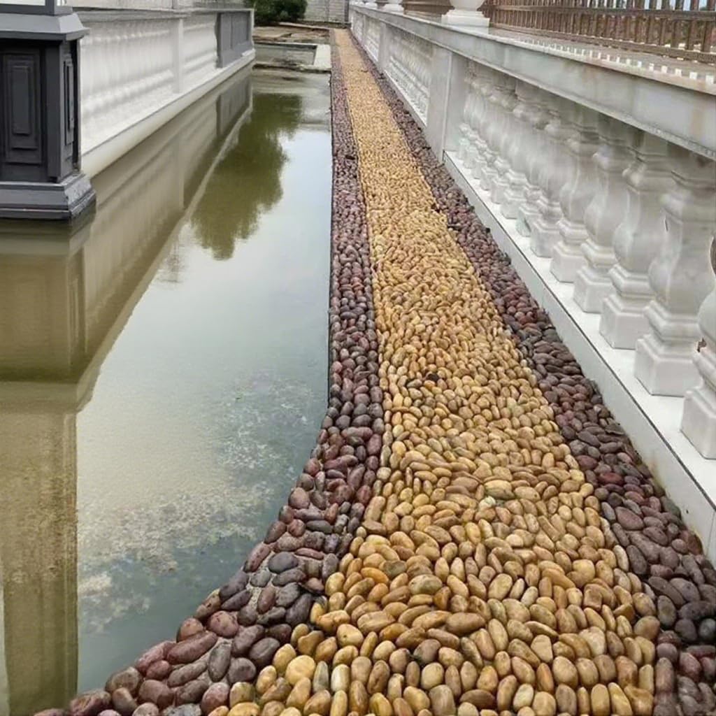 20lbs Red River Rocks for Landscaping, 2-3 Inch Natural Pebbles for Indoor Plants, High Polished Decorative Stones Vase Filler Fish Tank Aquariums Garden