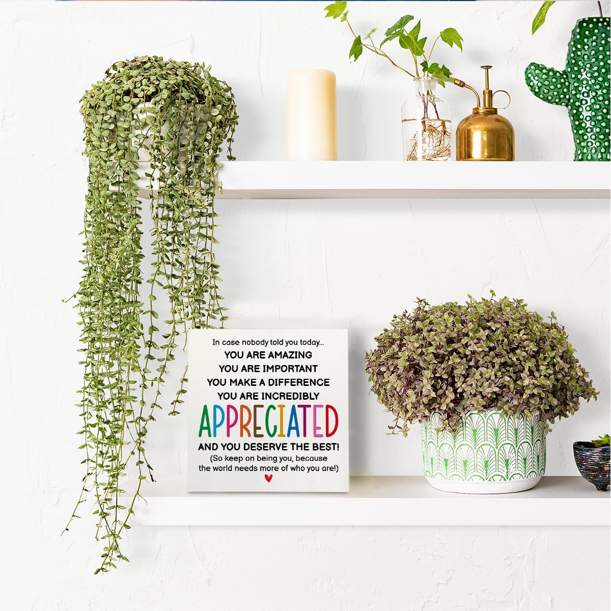 HTBIG Inspirational Gifts for Men Women Friends, Coworker Office Decor Appreciation Gifts, You Are Amazing Motivational Desk Sign Decor Home Office Desk