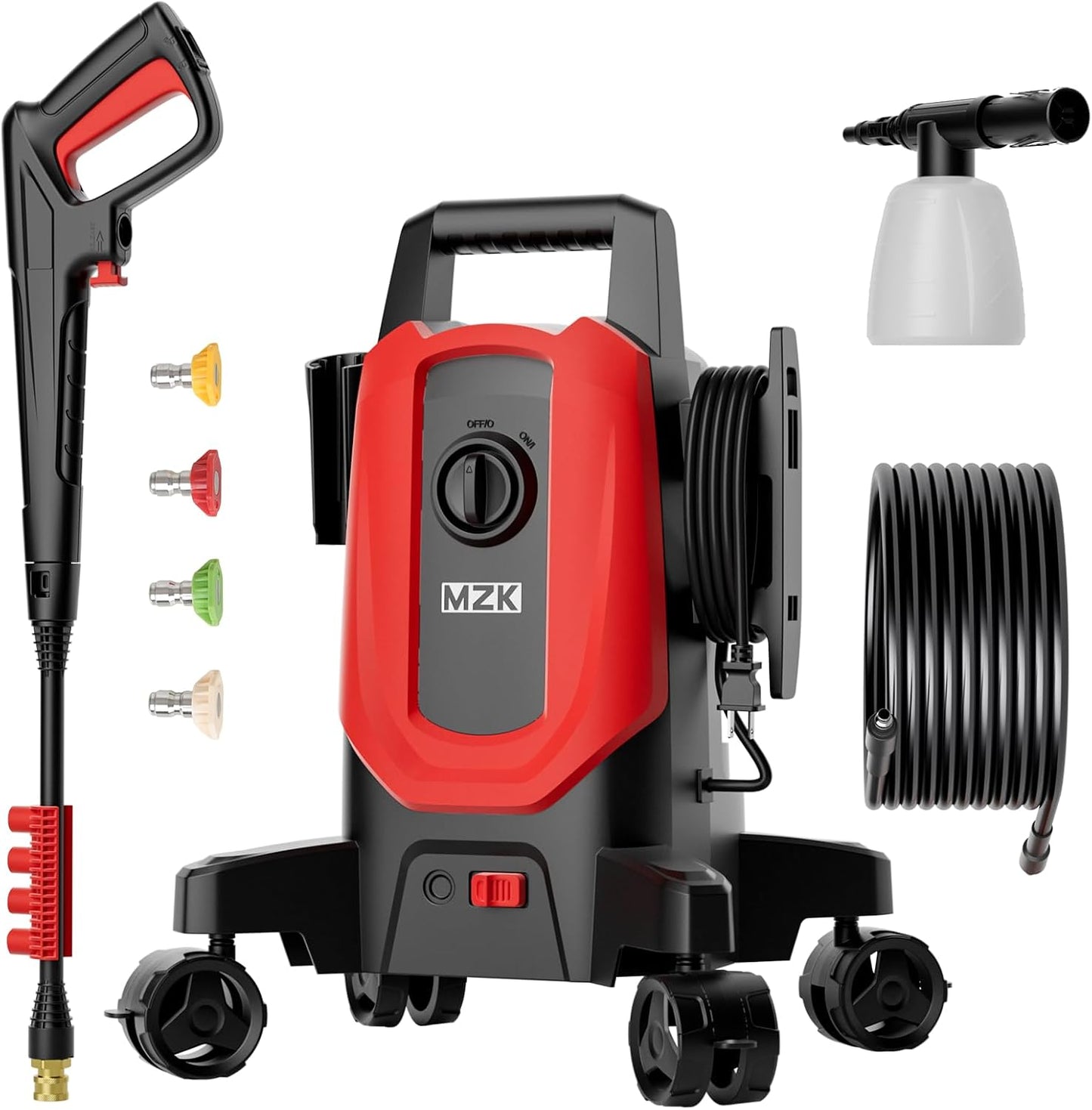 Pressure Washer,4500PSI Power Washer with 4 Quick Connect Nozzles, High Pressure Cleaning Machine with Foam Cannon for Cars/Fences/Driveways/Patios/Home Cleaning