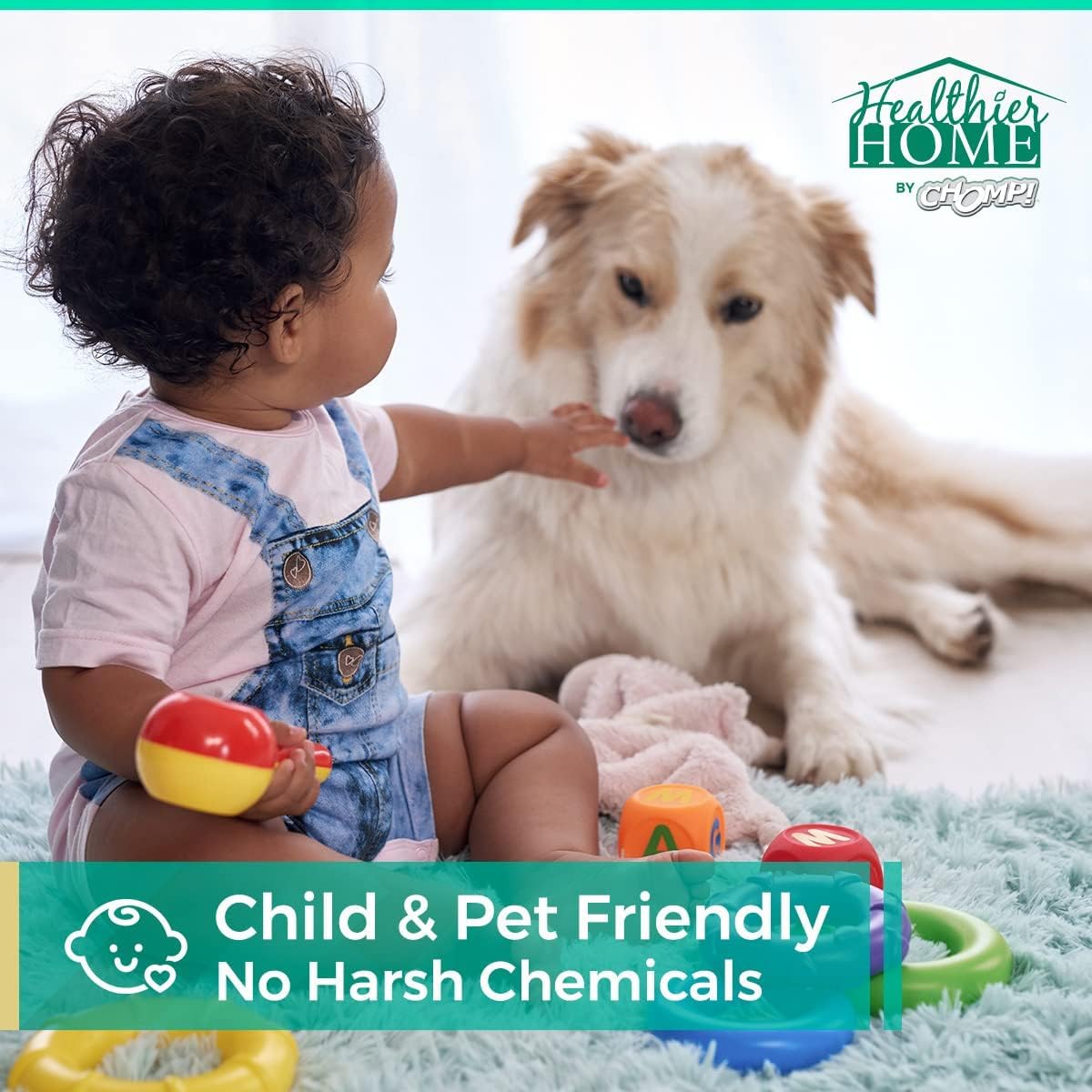 CHOMP! Insect and Pest Control Spray, 128 Ounces, Indoor and Outdoor Use, Plant-Based Formula Ants, Bed Bugs, Dust Mites Spiders, Made with Peppermint, Lemongrass, Geraniol