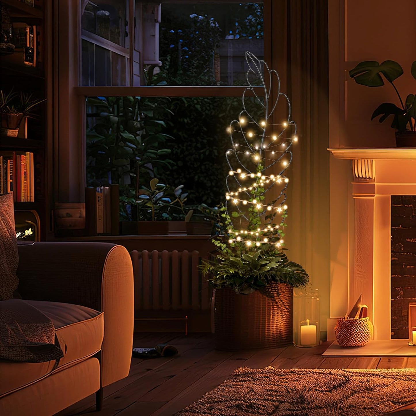 3 Pack Metal Garden Trellis for Climbing Plants, Black Metal Garden Trellis for Vines Plant Rose Vegetable Support,Large Decorative Outdoor Trellis