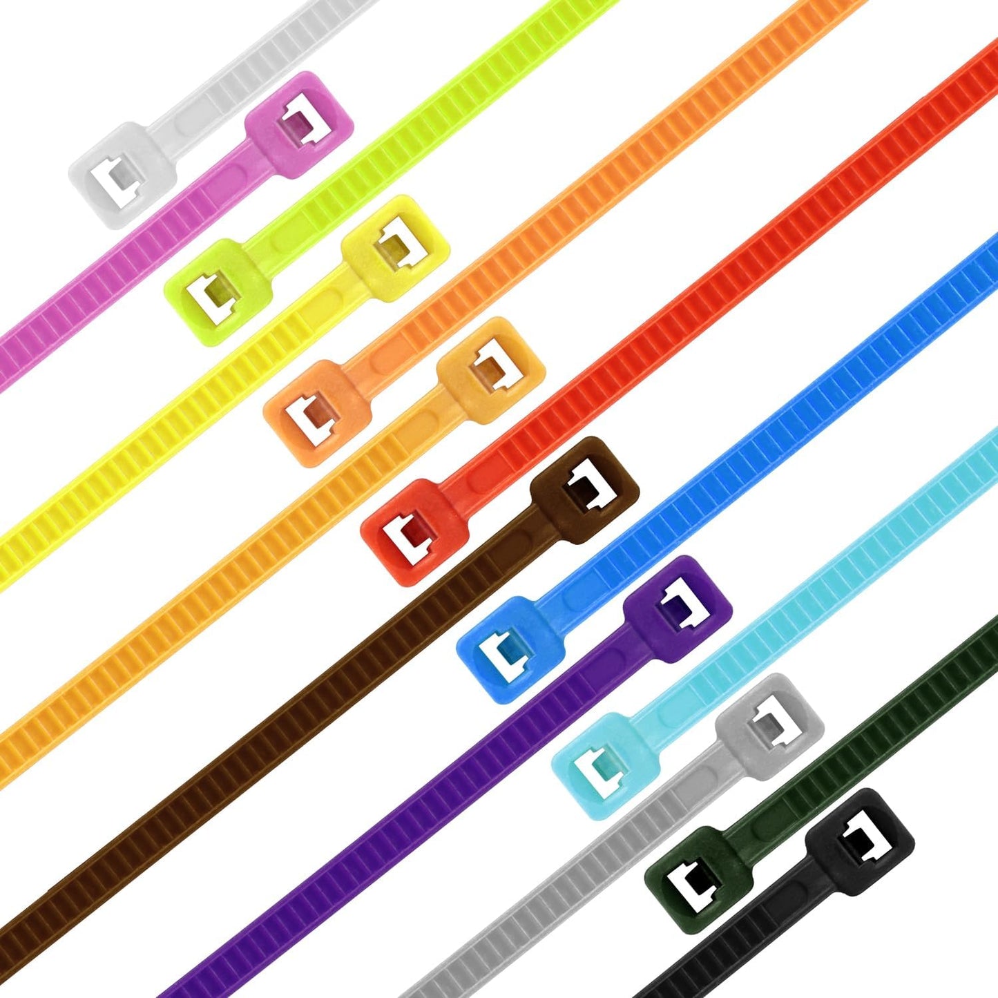 12 Inch Zip Ties White 1000 PCS, 50 Lbs- Heavy Duty Tensile Strength, Nylon PA66 UV Resistant Cable Ties for Indoor and Outdoor Use - Ideal for object bundling and fastening