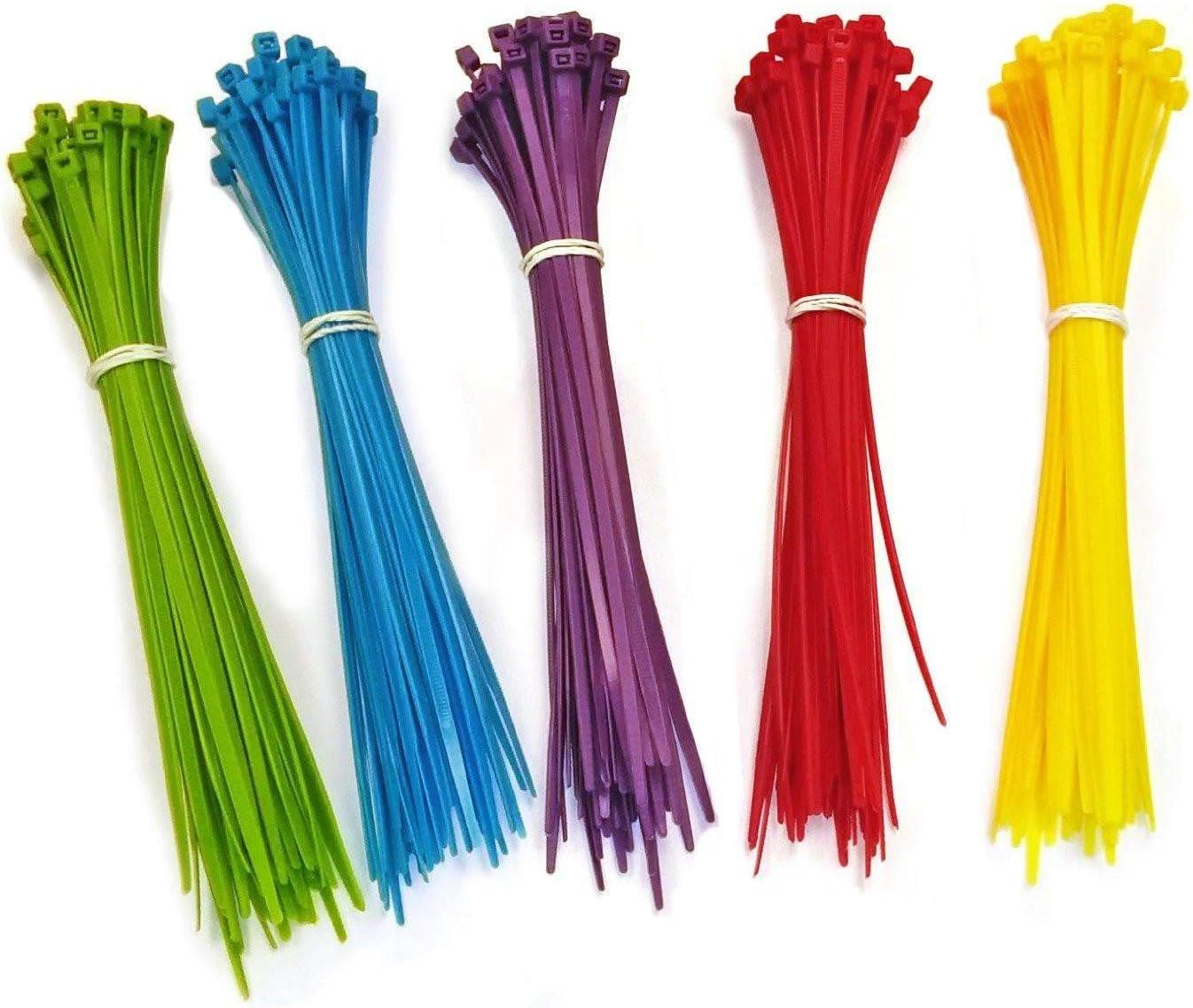 4 Inch Zip Ties (100 Pieces) 18lb Strength, Nylon Cable Wire Ties (Red)