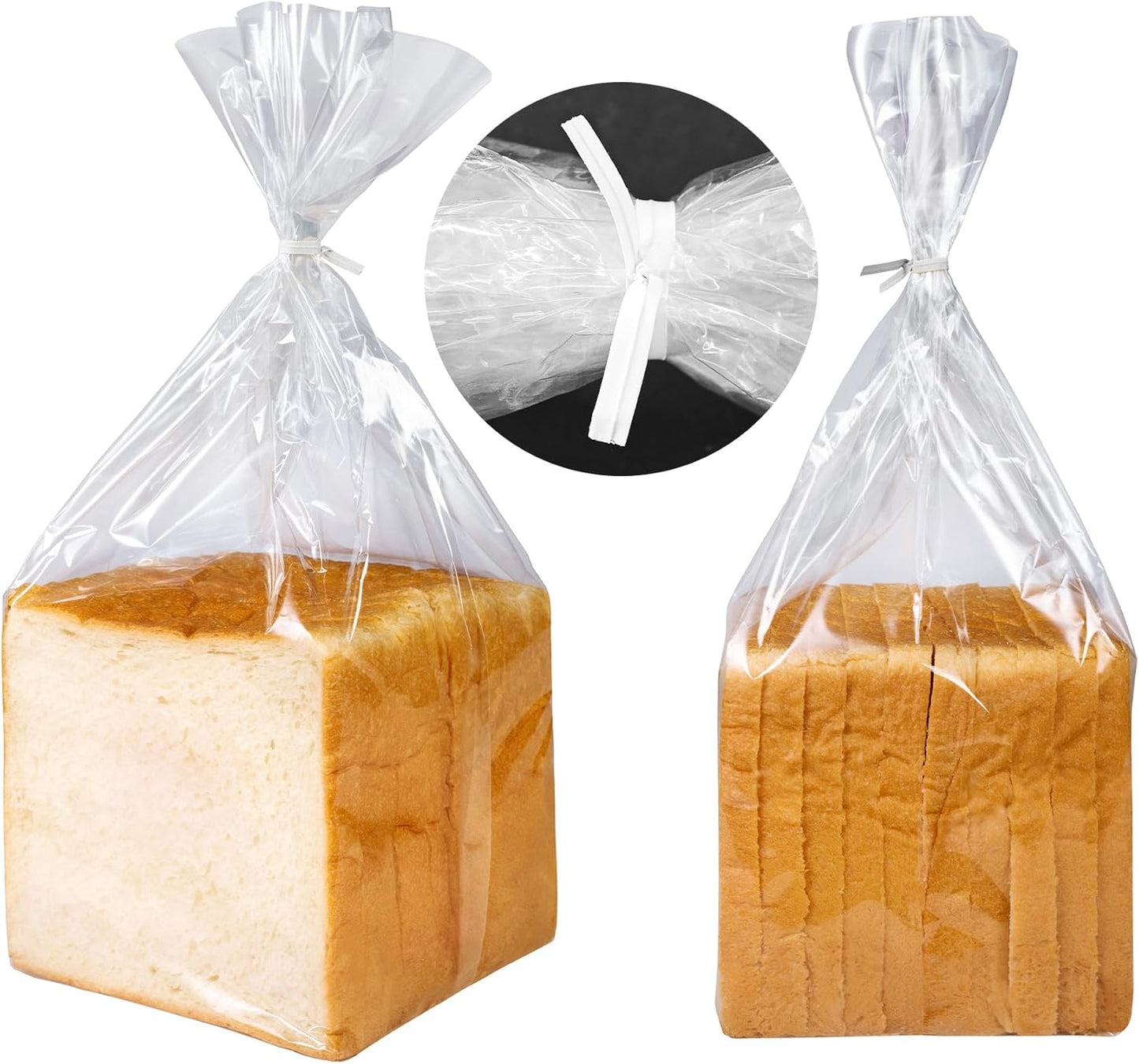 200PCS 4.72 Inch Kraft Paper Twist Ties, Reusable Cable Ties for Tying Bread, Plant Support, Bread Packaging, Candy Bags and Craft Projects (White)