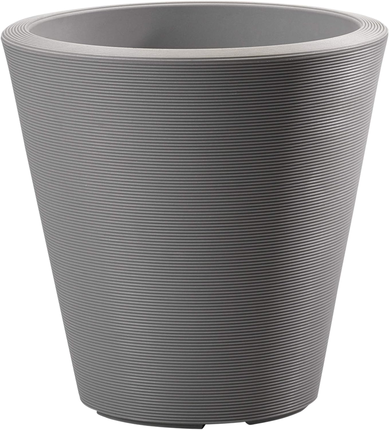 Crescent Garden Madison Planter– Weather-Resistant, Double Walled Indoor/Outdoor Plant Pot with Drain Hole – Large Plastic Plant Pot, 26" W (Slate)