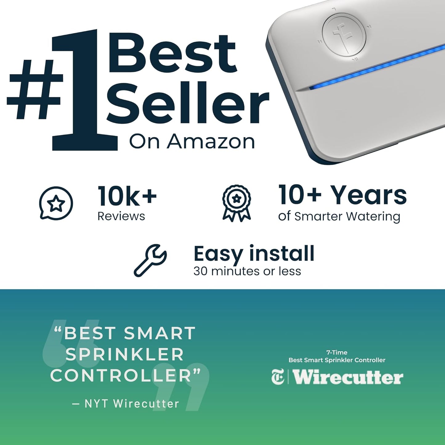 Rachio WiFi Smart Sprinkler Controller (16-Zone Irrigation Remote Control) – App-Based Scheduling, Local Weather Intelligence, Rain Skips, Easy DIY Install