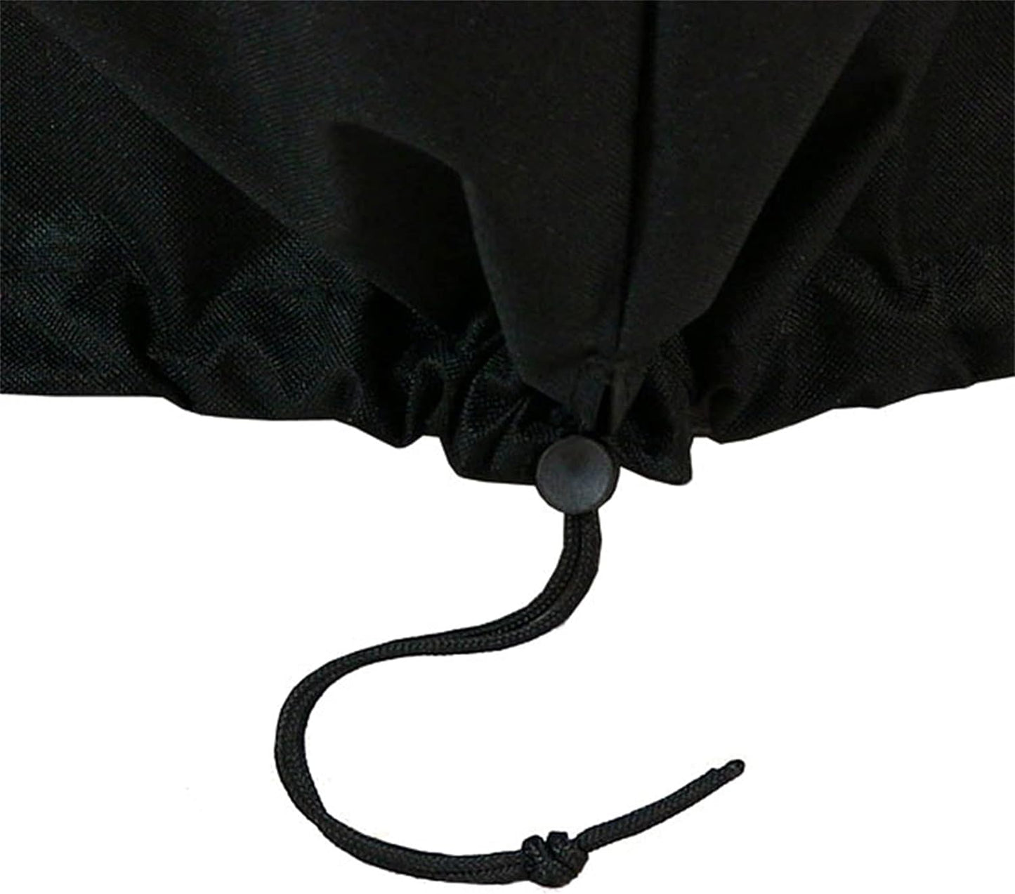 Sunnydaze Round Outdoor Fire Pit Cover - Heavy-Duty 300D Polyester and PVC with Drawstring Closure - Black - 36-Inch