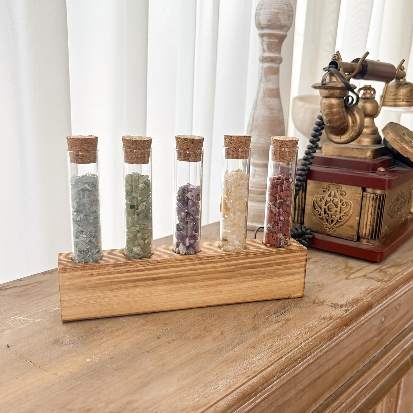 KAXYEW Glass Test Tubes with Cork Stoppers, Small Clear Glass Test Tube Plants Propagation Station for Scientific Experiments, Plant Cuttings Handmade Crafts Party Candy Storage