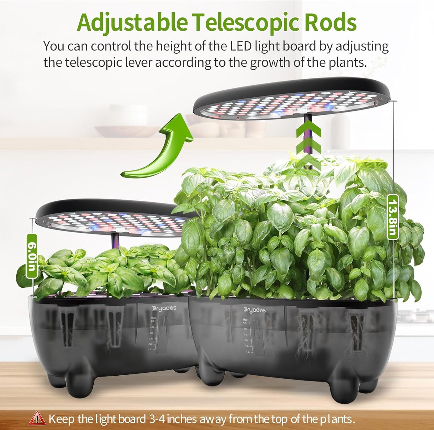 Indoor Hydroponics Growing System, 12 Pods Smart Herb Garden Planter with LED Grow Light Plant Germination Kit (No Seeds), Ideal Gift for Gardening Lovers, Gift Ideas for Women Men