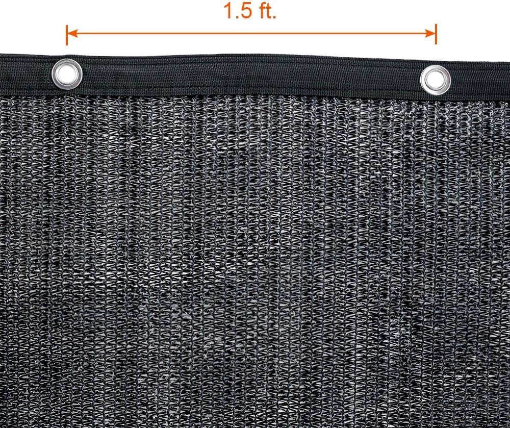 Agfabric 70% 12X 16ft Sunblock Shade Cloth with Grommets for Garden Patio, Black