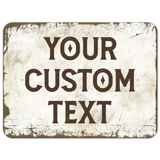 Rustic Custom Sign, Personalized Metal Signs, Gifts for Him Men Dad, Man Cave, Indoor and Outdoor Use 18x24 Inches, ACM, Fade Resistant, Made in USA