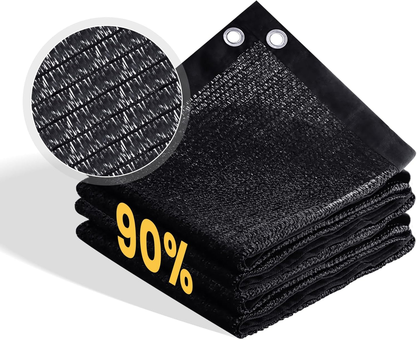 VICLLAX 90% Shade Cloth, 10x22FT Durable Black Mesh Trap with Every 3 FT Grommet, Sun Shade Fabric Netting for for Plants Cover, Greenhouse, Chicken Coop, Barn Kennel, Garden Patio