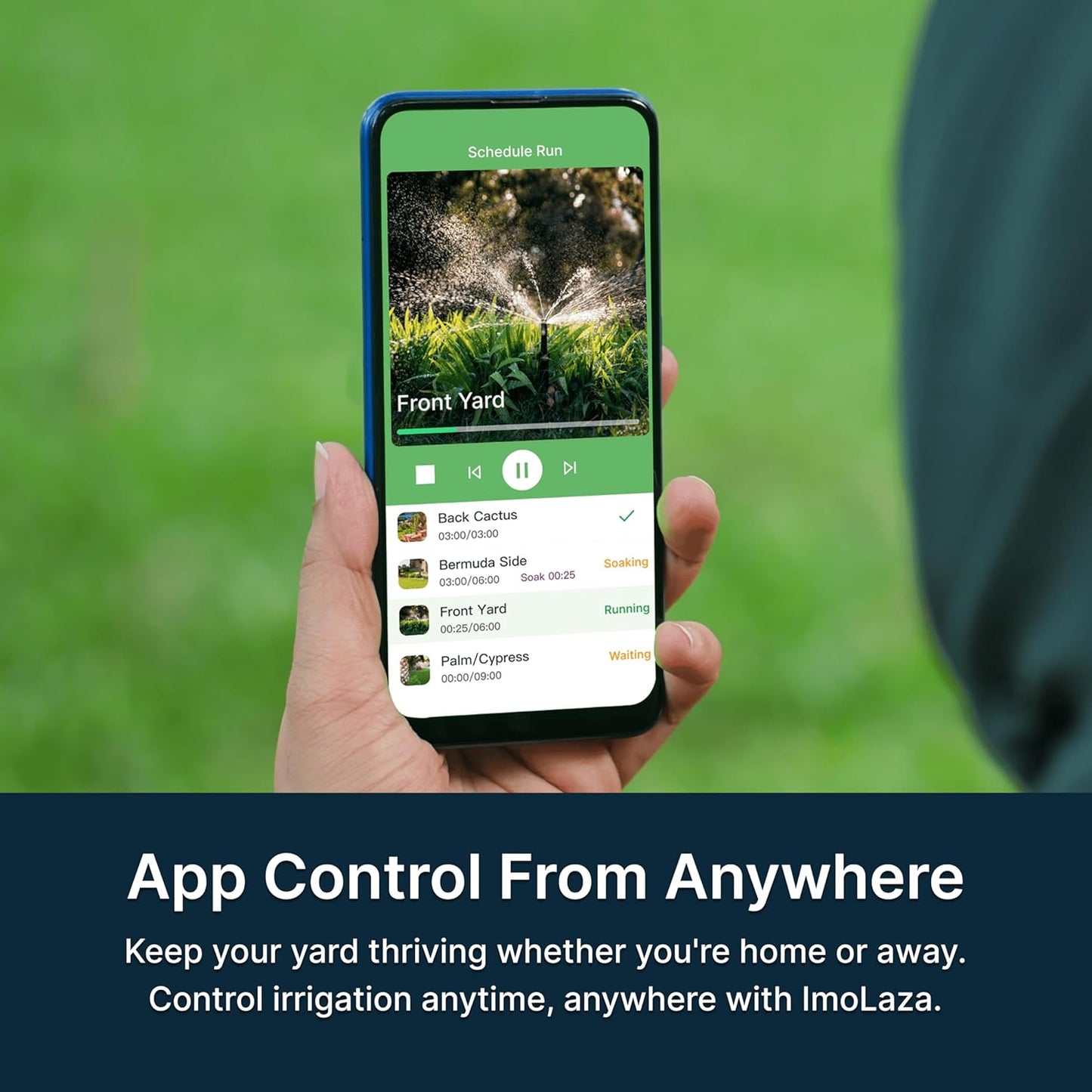 ImoLaza 4-Zone Indoor Smart WiFi Sprinkler System Controller, Easy Install Irrigation Timer for Lawn & Garden, Water-Saving Automatic Sprinkler Timer/Controller with Mobile App, Compatible with Alexa